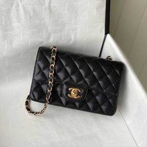 Chanel Classic Flap Bag Bags Lychee Pattern Mini